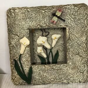 Calla Lily Shadowbox Stone Art Wall or Table Decor